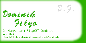 dominik filyo business card